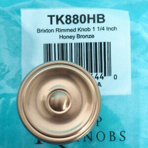 Top Knobs Brixton Rimmed Knob Honey Bronze 1 1/4 Inch For Cabinets & Drawers